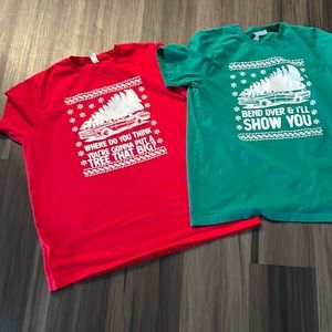 Couples Christmas tees funny
